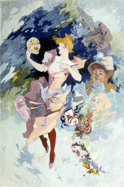 Cherret terve a 19. század végi karneválra. alkotó: Jules Cheret