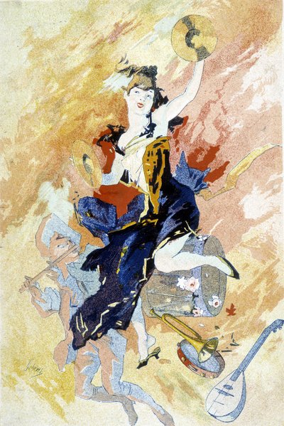 Cherret rajza a karneválra (XIX. század vége). alkotó: Jules Cheret