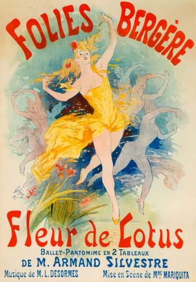 Fleur de Lotus Balett a Folies Bergère számára, Párizs alkotó: Jules Cheret