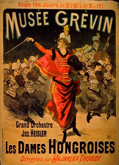 Magyar hölgyek a Grévin Múzeumban, 1888 alkotó: Jules Cheret