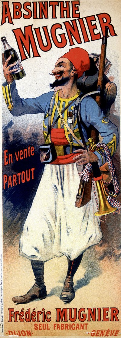 Az abszint Mugnier plakátja – Jules Cheret alkotó: Jules Cheret