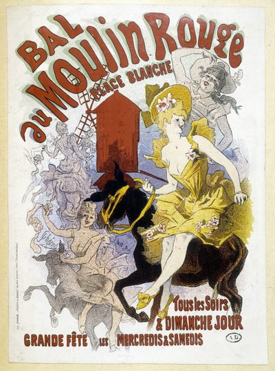 A Moulin Rouge bál plakátja, Jules Chéret, 19. század vége alkotó: Jules Cheret