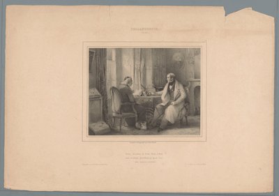 Filantróp beszélget egy pappal Jótékonyság (50 éves) (cím a tárgyon) Erények és bűnök (sorozat címe) Vice et Vertu, album moral (...) (sorozat címe) alkotó: Jules  David