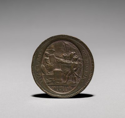 Érem: Five Sols, a Monneron Brothers, Párizs, 1792. alkotó: Jules Dupré