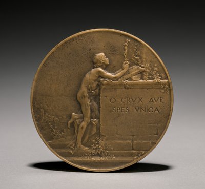 Érem hátlapja, 1800-as évek. alkotó: Jules Dupré