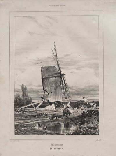 Malom a Sologne-ban, Franciaországban alkotó: Jules Dupré