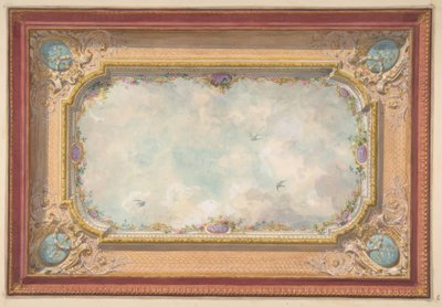 Tervezés trompe loeil égboltú mennyezethez alkotó: Jules Edmond Charles Lachaise