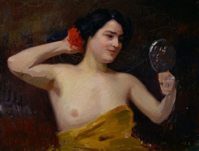 Női akt (nő a tükörrel) alkotó: Jules Ernest Renoux