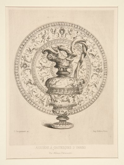 Ewer groteszkekkel d alkotó: Jules Ferdinand Jacquemart