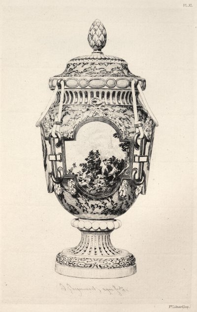 A kerámiaművészet története: A fazekasság leíró és filozófiai tanulmánya...XI. tábla, 1877. alkotó: Jules Ferdinand Jacquemart