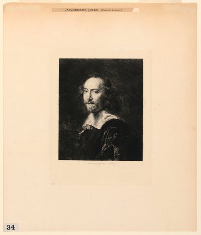 Férfi portréja, az "Etchings of Pictures in the Metropolitan Museum, New York" című filmből alkotó: Jules Ferdinand Jacquemart