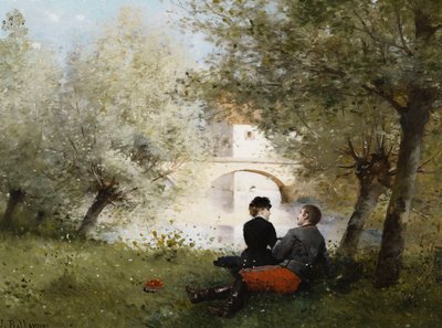 A folyó mentén; A folyó mentén, alkotó: Jules Frederic Ballavoine