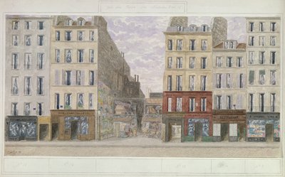8-16 rue du Four, Párizs, Franciaország, 1893 (wc, papír) alkotó: Jules Gaildrau