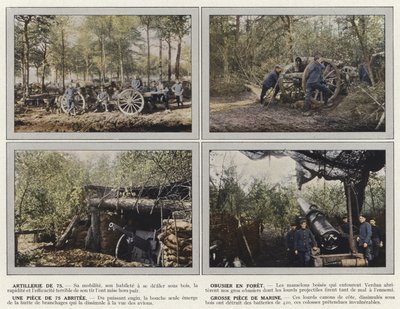75 tüzérség, fúró tarack, egy darab 75 védett, nagy tengeri darab alkotó: Jules Gervais Courtellemont
