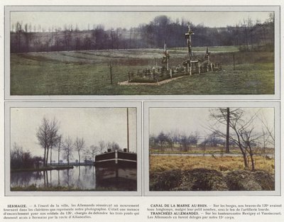 Sermaize, Marne-Rajna csatorna, német tranchees alkotó: Jules Gervais Courtellemont