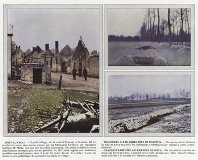 Soisy-aux-Bois, német árkok Chapton közelében, Soisy nagynémet részei alkotó: Jules Gervais Courtellemont