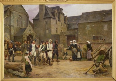 Fouesnant forradalmárai a Nemzeti Gárda által 1792-ben, 1886-87 körül (olaj, vászon) alkotó: Jules Girardet