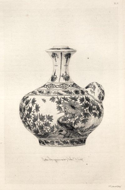 A kerámiaművészet története: Minden kor és minden nemzet kerámiájának leíró és filozófiai tanulmánya: Perzsia: Puha porcelán - Gargoulette, a Simorggal díszítve (VI. lemez) alkotó: Jules Jacquemart