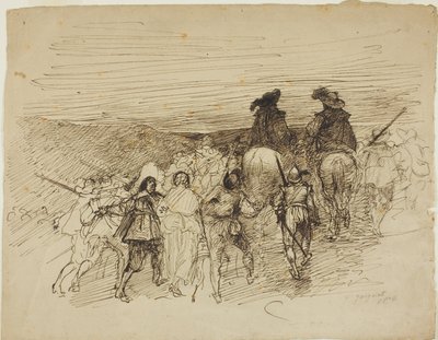 Bevonuló csapatok alkotó: Jules Jacquet