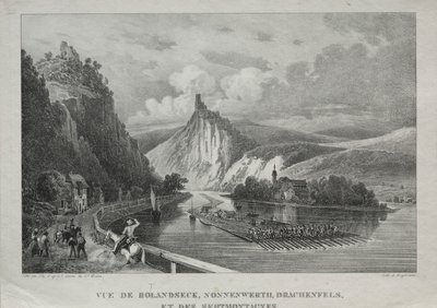 Kilátás Rolandseckre, Nonnenwerthre, Drachenfelsre és Siebenbirge-re alkotó: Jules Jean Baptiste de Joly