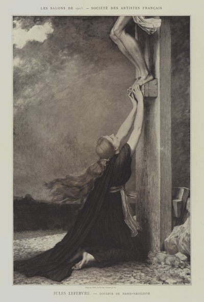 Mária Magdolna bánata (Mária Magdolna gyásza) (litho) alkotó: Jules Joseph (after) Lefebvre