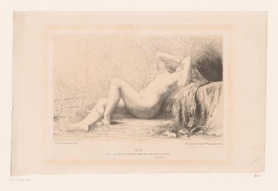 Fekvő meztelen nő Rêve (cím az objektumon) alkotó: Jules Joseph Lefebvre