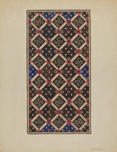 Gombszőnyeg, c. 1936. alkotó: Jules Lefevere