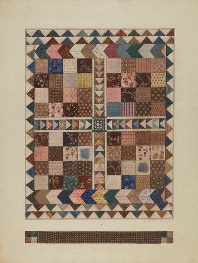 Patchwork kiságy paplan, 19351942. alkotó: Jules Lefevere