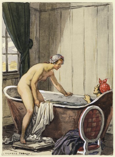 Illusztráció Casanova emlékirataihoz (színes litográfia) alkotó: Jules Marie Auguste Leroux