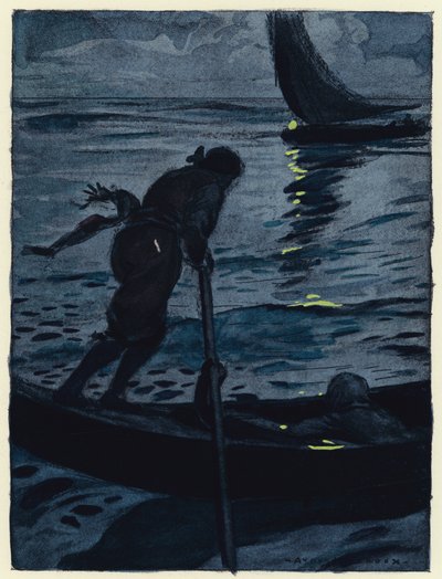 Illusztráció Casanova emlékirataihoz (színes litográfia) alkotó: Jules Marie Auguste Leroux