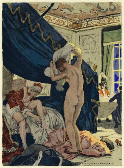 Illusztráció Casanova emlékirataihoz (színes litográfia) alkotó: Jules Marie Auguste Leroux