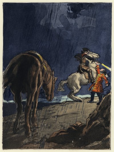 Illusztráció Casanova emlékirataihoz (színes litográfia) alkotó: Jules Marie Auguste Leroux