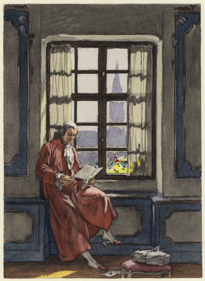Illusztráció Casanova emlékirataihoz (színes litográfia) alkotó: Jules Marie Auguste Leroux