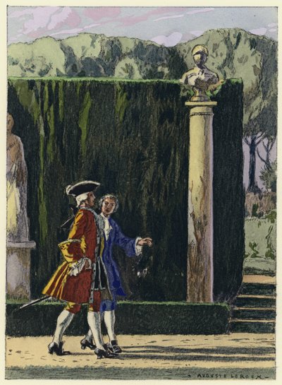Illusztráció Casanova emlékirataihoz (színes litográfia) alkotó: Jules Marie Auguste Leroux