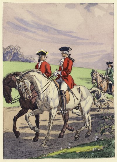 Illusztráció Casanova emlékirataihoz (színes litográfia) alkotó: Jules Marie Auguste Leroux