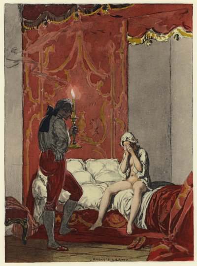 Illusztráció Casanova emlékirataihoz (színes litográfia) alkotó: Jules Marie Auguste Leroux