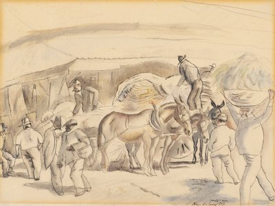 Aratógépek, 1917 (wc papíron) alkotó: Jules Pascin