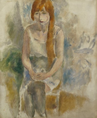 Modellülés; Modele Assis, alkotó: Jules Pascin