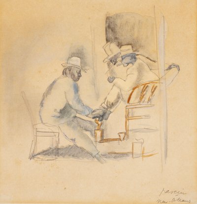 Cipőtisztító alkotó: Jules Pascin
