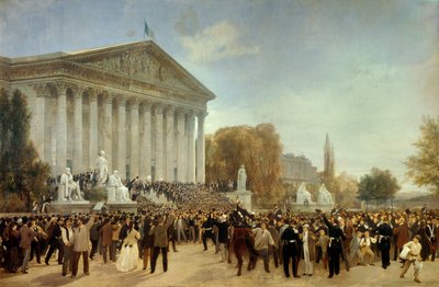 A törvényhozó testület palotája az utolsó ülése után, a Birodalom hanyatlásának kikiáltása szeptember 4-én alkotó: Jules and Guiaud Jacques  Didier