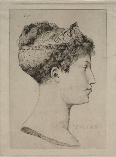 Marie Louise profiljában, 1860. alkotó: Jules de Goncourt