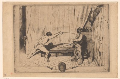 Két vívó akcióban alkotó: Jules de Goncourt