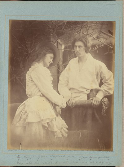 „Arra a szigorú pillantásra gondolt, amelyet anya tegnap vetett rá“ alkotó: Julia Margaret Cameron