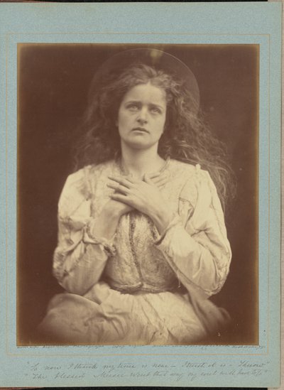 „Így hát most azt hiszem, közel az időm - bízom benne, hogy így van - tudom, az áldott Zene azon az úton ment, amelyen a lelkemnek is mennie kell” alkotó: Julia Margaret Cameron