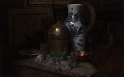 Csendélet a stúdióban alkotó: Julian Alden Weir