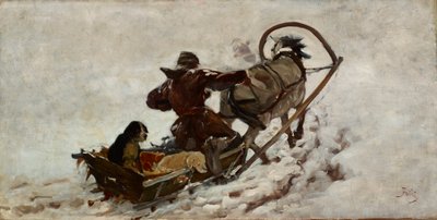 Kutyák egy vadászaton, 1886 körül (olaj, vászon) alkotó: Julian Falat