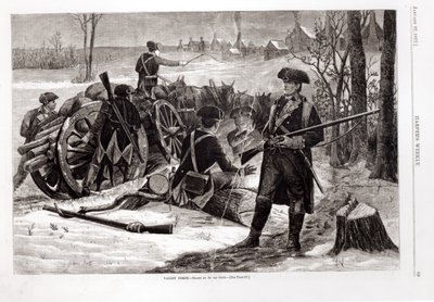 Téli jelenet a kontinentális hadsereg táborában Valley Forge-ban, Pennsylvania, 1780, a 
