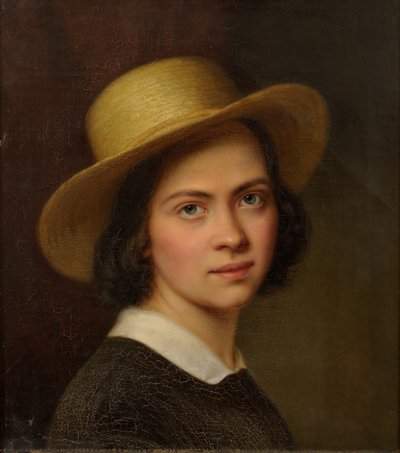 Észt: "Önarckép (szalmakalapban)" alkotó: Julie Wilhelmine Hagen-Schwarz