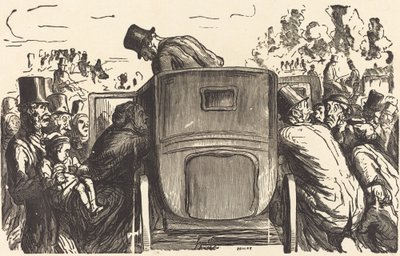 Univerzális kiállítás: A külföldi minden kívánatos létesítményt megtalál... alkotó: Julien Antoine Peulot after Honoré Daumier