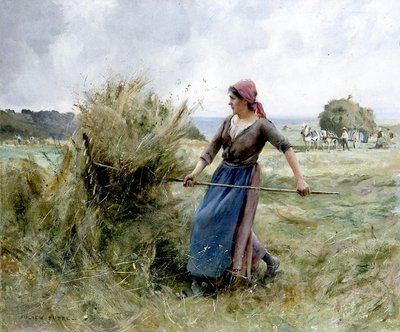 Szénakészítés (olaj, vászon) alkotó: Julien Dupre